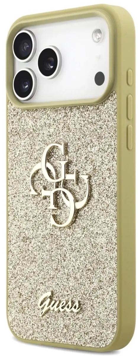 Guess Back Cover iPhone 17 Pro Max - Goud - Glitter - 3666339492205