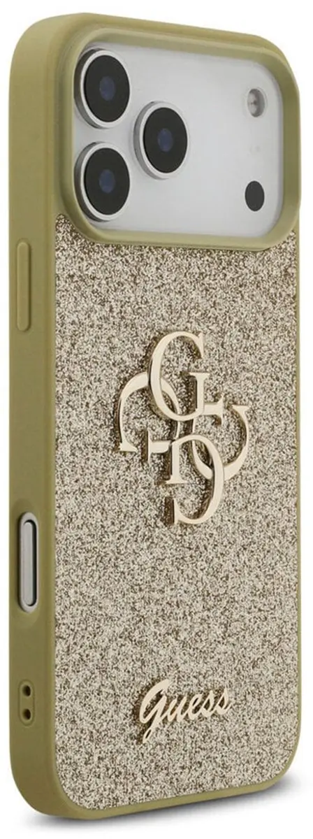 Guess Back Cover iPhone 17 Pro Max - Goud - Glitter - 3666339492205