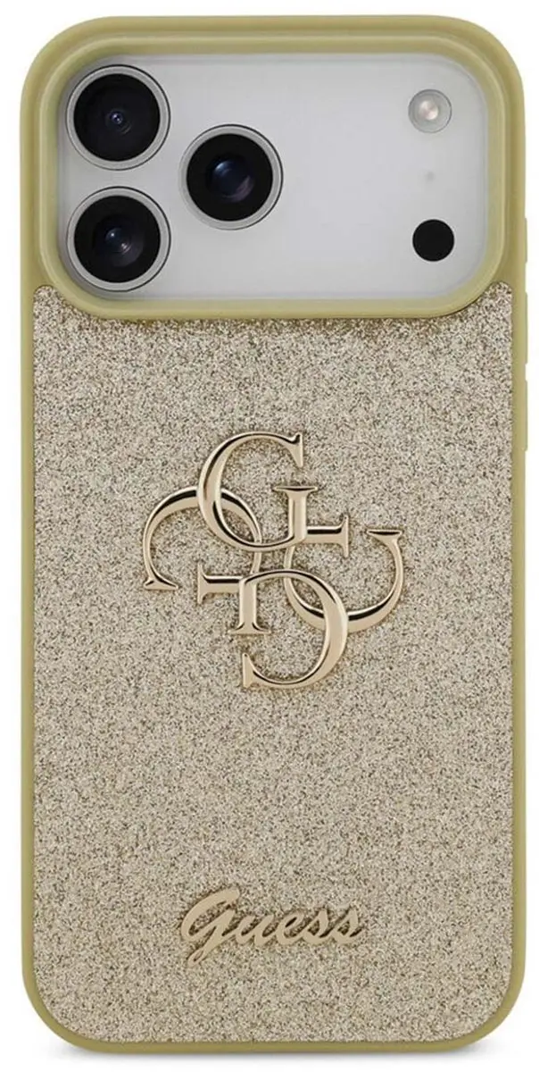 Guess Back Cover iPhone 17 Pro Max - Goud - Glitter - 3666339492205