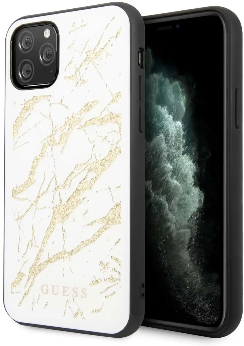 GUESS iPhone 11 Pro Hoesje Wit/Goud