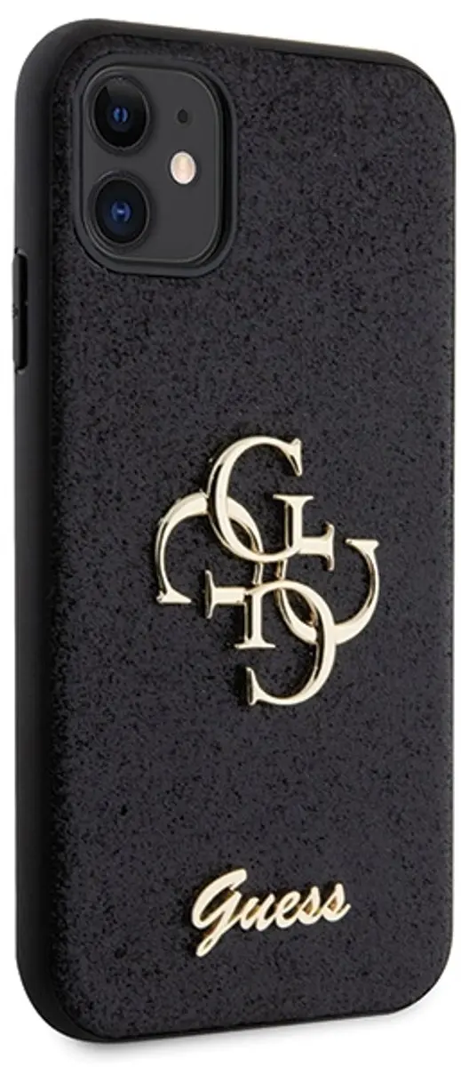 GUESS Big 4G Glitter Case 3666339147266 - iPhone 11/XR - Zwart