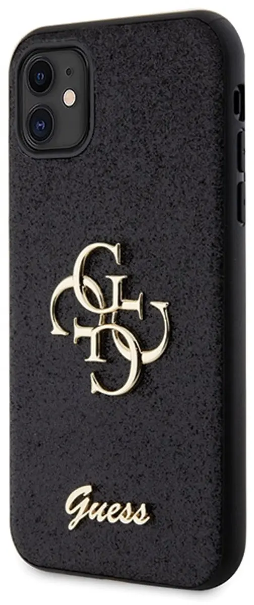 GUESS Big 4G Glitter Case 3666339147266 - iPhone 11/XR - Zwart - afbeelding 6 van 6