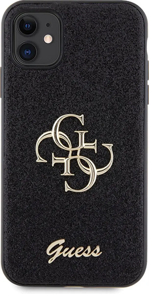 GUESS Big 4G Glitter Case 3666339147266 - iPhone 11/XR - Zwart