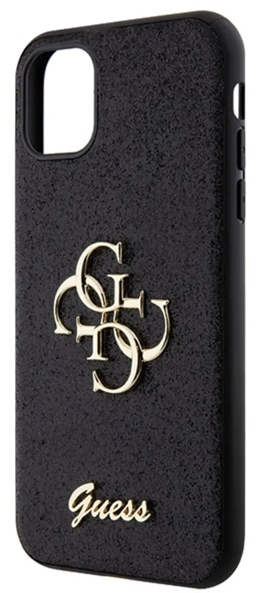 GUESS Big 4G Glitter Case 3666339147266 - iPhone 11/XR - Zwart