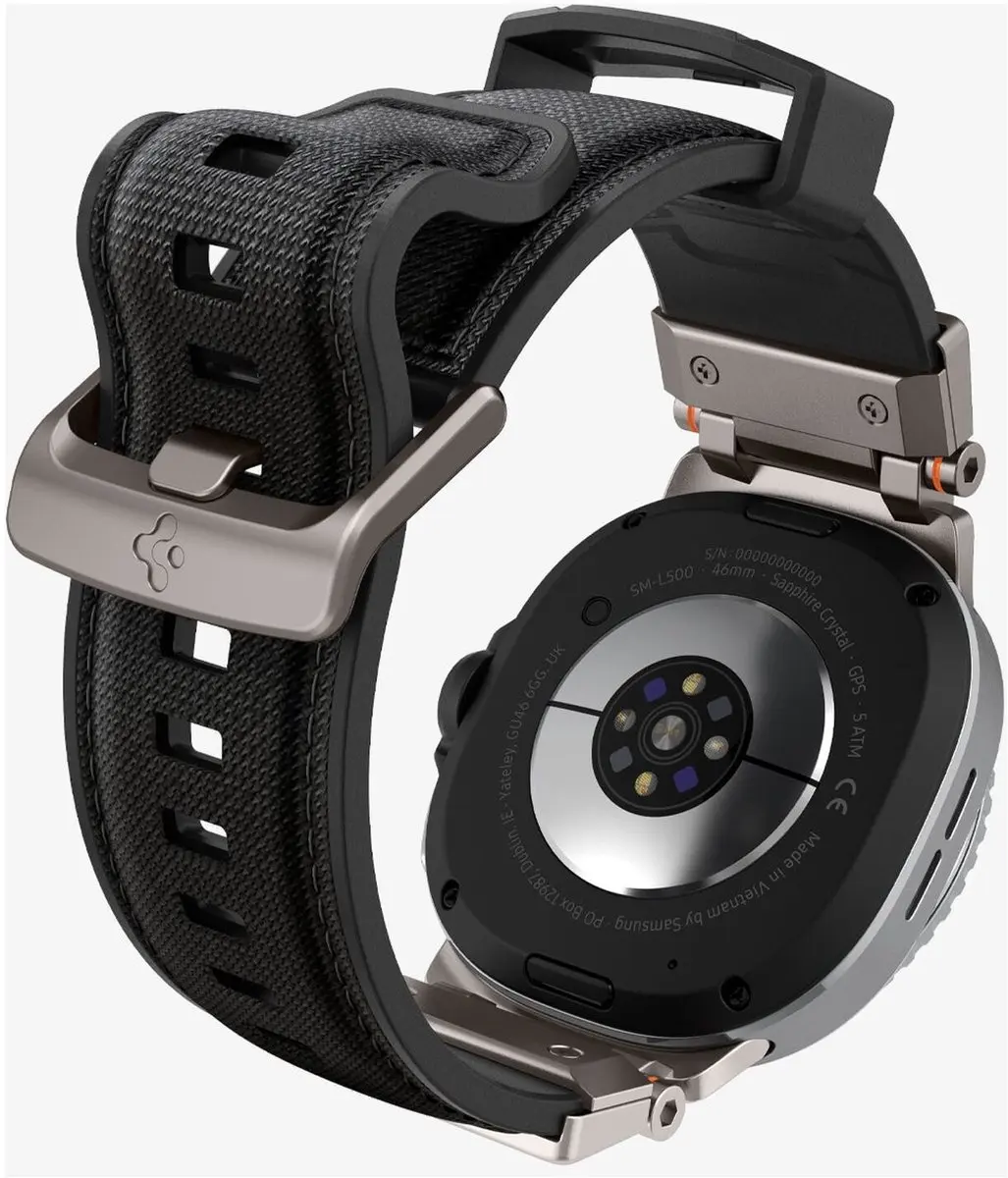 Spigen DuraPro Armor Bandje - Samsung Galaxy Watch 8 - Zwart - afbeelding 6 van 6