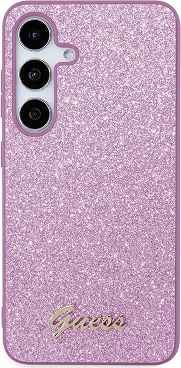 GUESS Glitter Back Case Samsung Galaxy S24 Plus - Paars