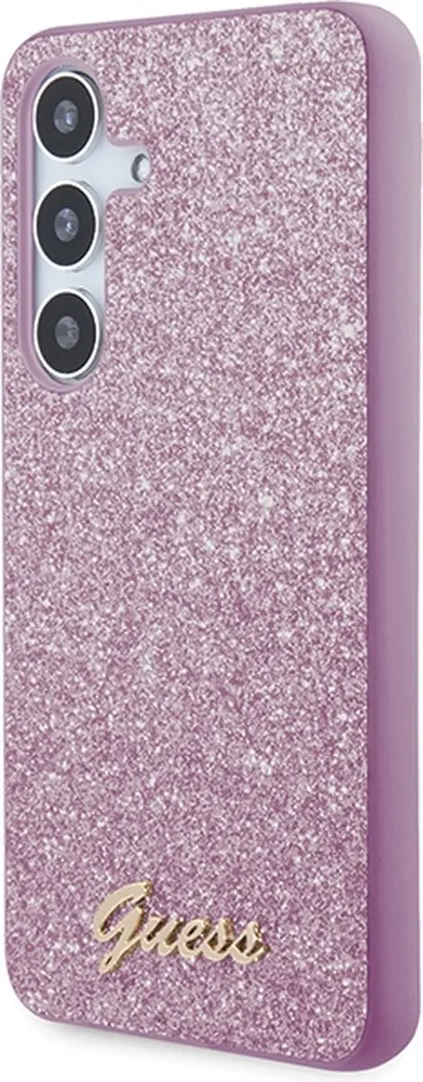 GUESS Glitter Back Case Samsung Galaxy S24 Plus - Paars