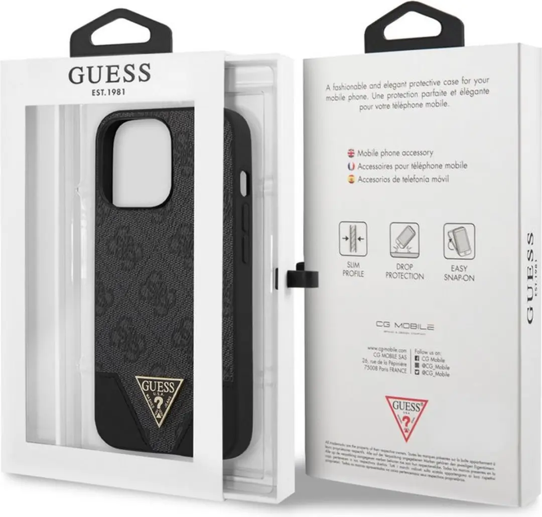 Guess GUHCP13S4GTGBK iPhone 13 Mini Hoesje - Grijs