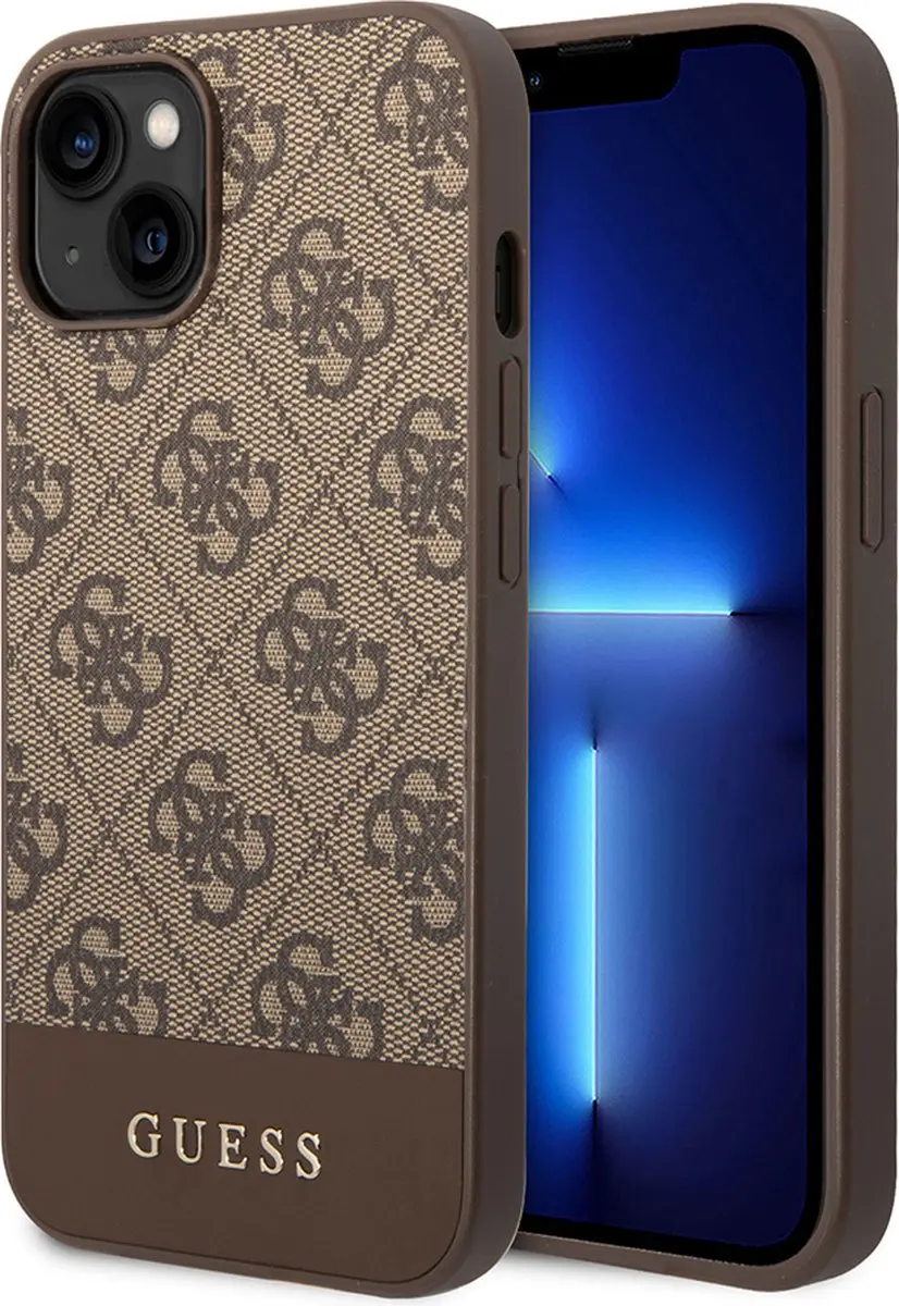 GUESS 4G Stripe Back Case - iPhone 14 Plus - Bruin
