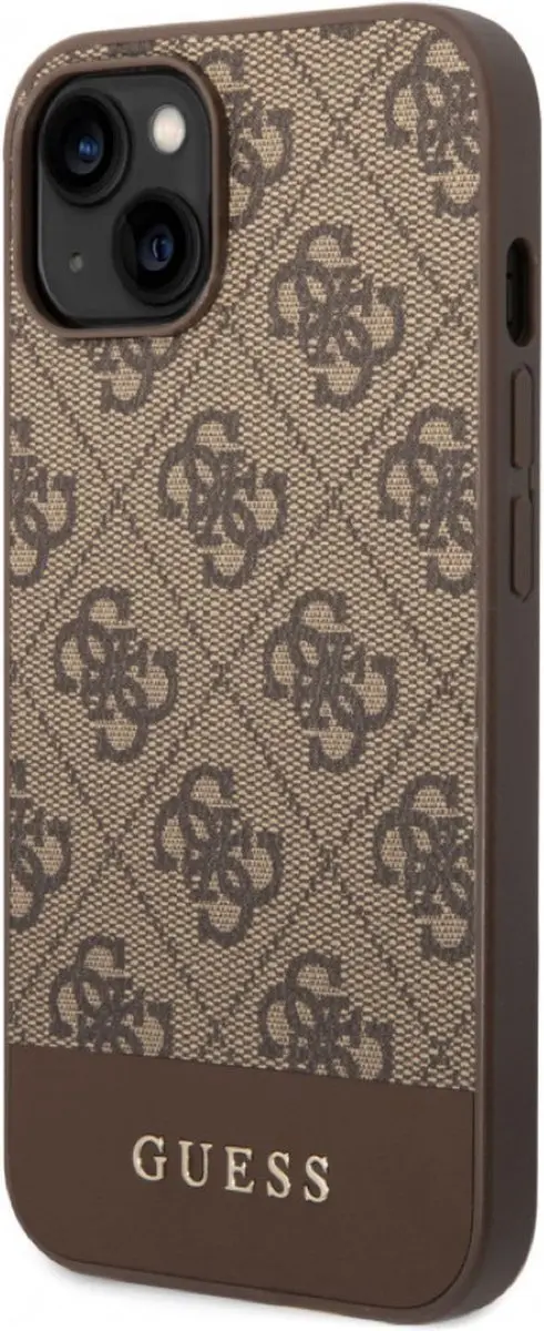 GUESS 4G Stripe Back Case - iPhone 14 Plus - Bruin