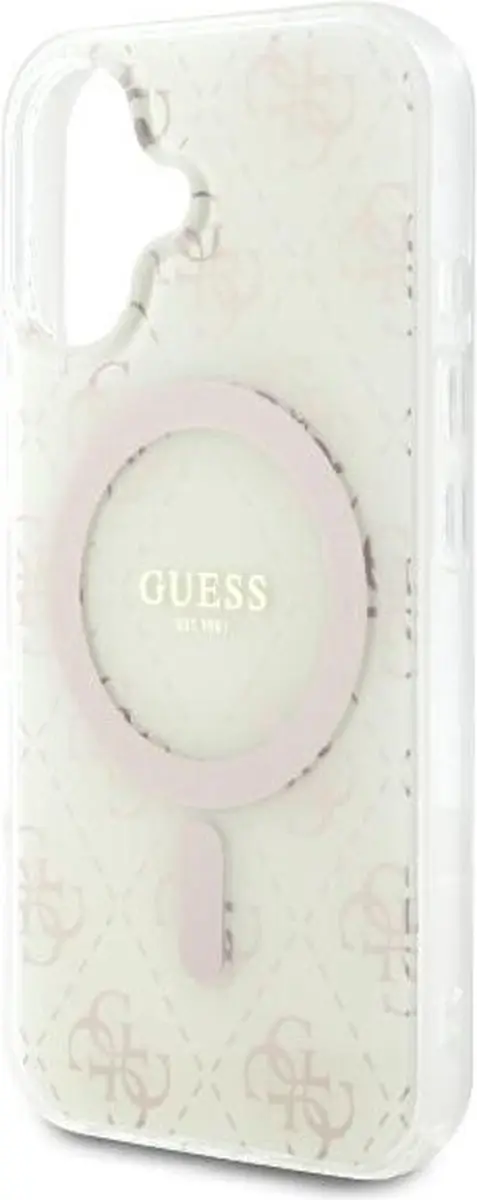 Guess GUHMP16SH4DTEH iPhone 16 Hardcase - Transparant