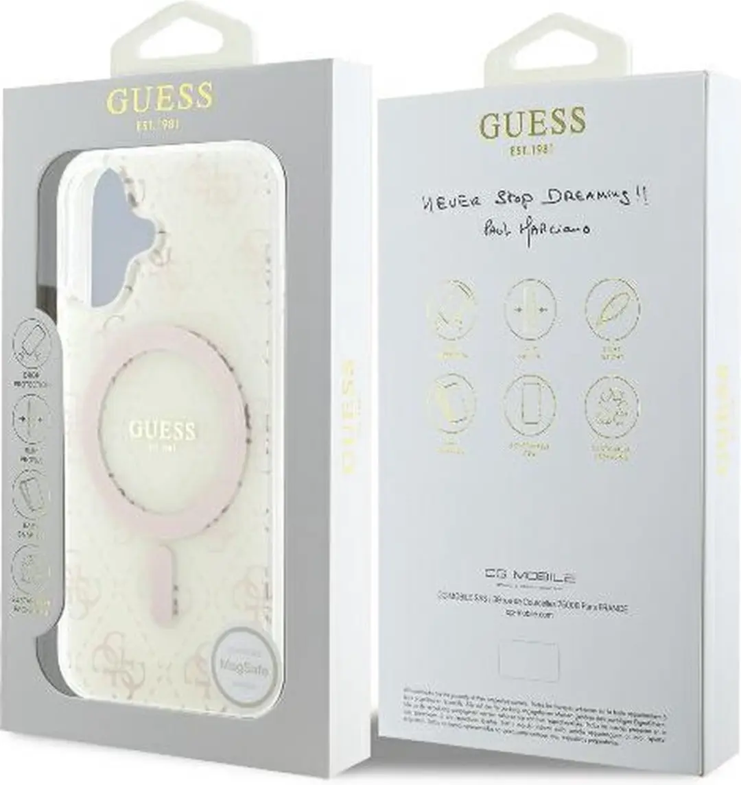 Guess GUHMP16SH4DTEH iPhone 16 Hardcase - Transparant - afbeelding 6 van 6