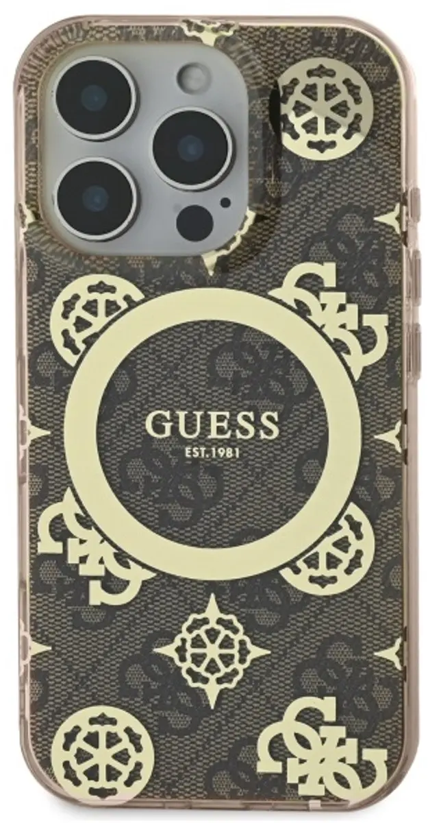Guess iPhone 16 Pro Backcover Magsafe IML - Bruin GUHMP16LH4PYEEW