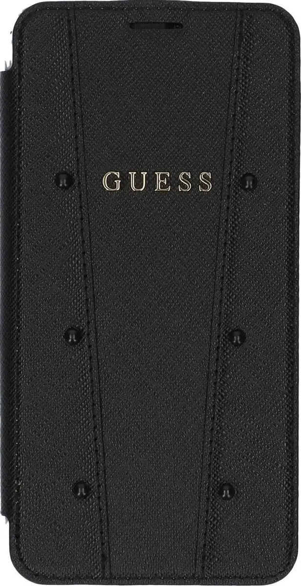 GUESS iPhone Xs Max Hoesje S212-3 - Kunstleer - 2 Pasjes - Zwart