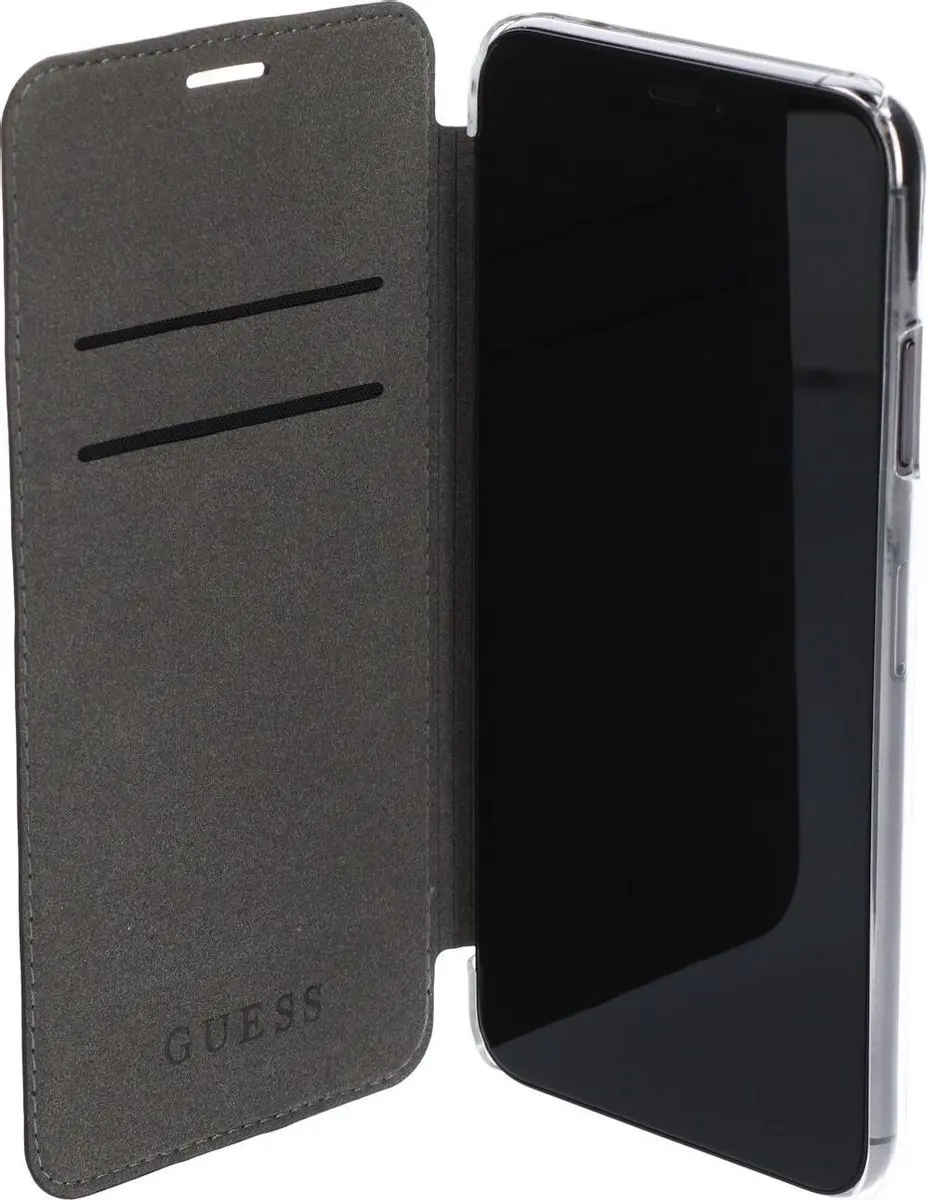 GUESS iPhone Xs Max Hoesje S212-3 - Kunstleer - 2 Pasjes - Zwart