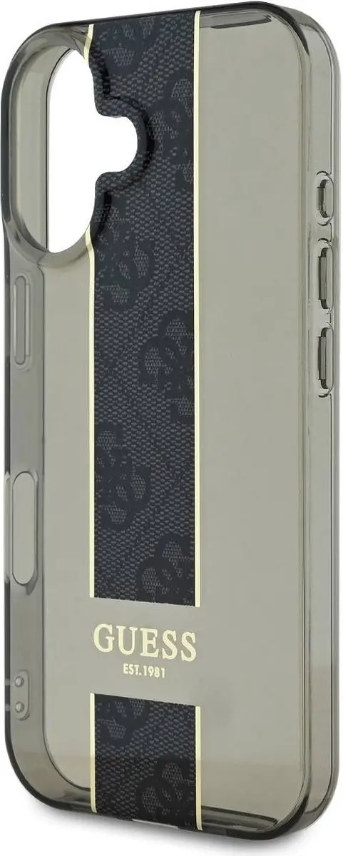 GUESS Beschermhoes iPhone 16 - Zwart