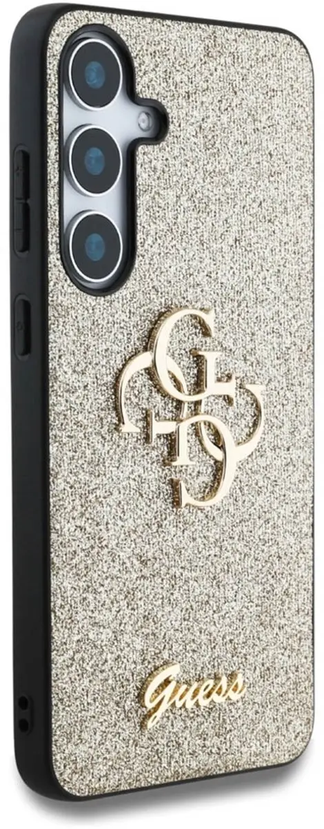 GUESS 4G Metal Logo Glitter Backcover GUHCS25SHG4SGD - Goud