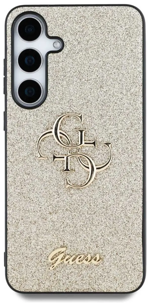 GUESS 4G Metal Logo Glitter Backcover GUHCS25SHG4SGD - Goud