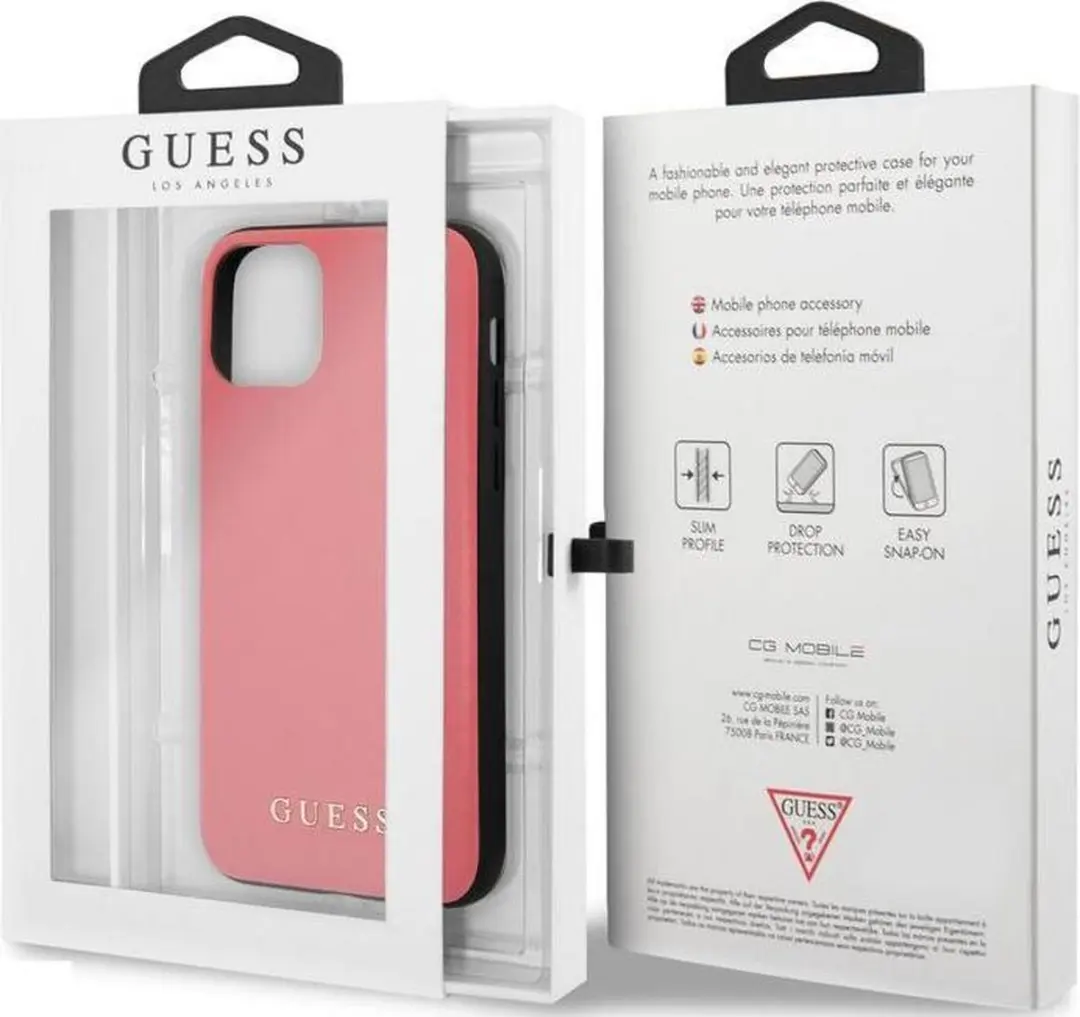 Guess PU Leather Hoesje - iPhone 11 Pro Max - Lichtroze