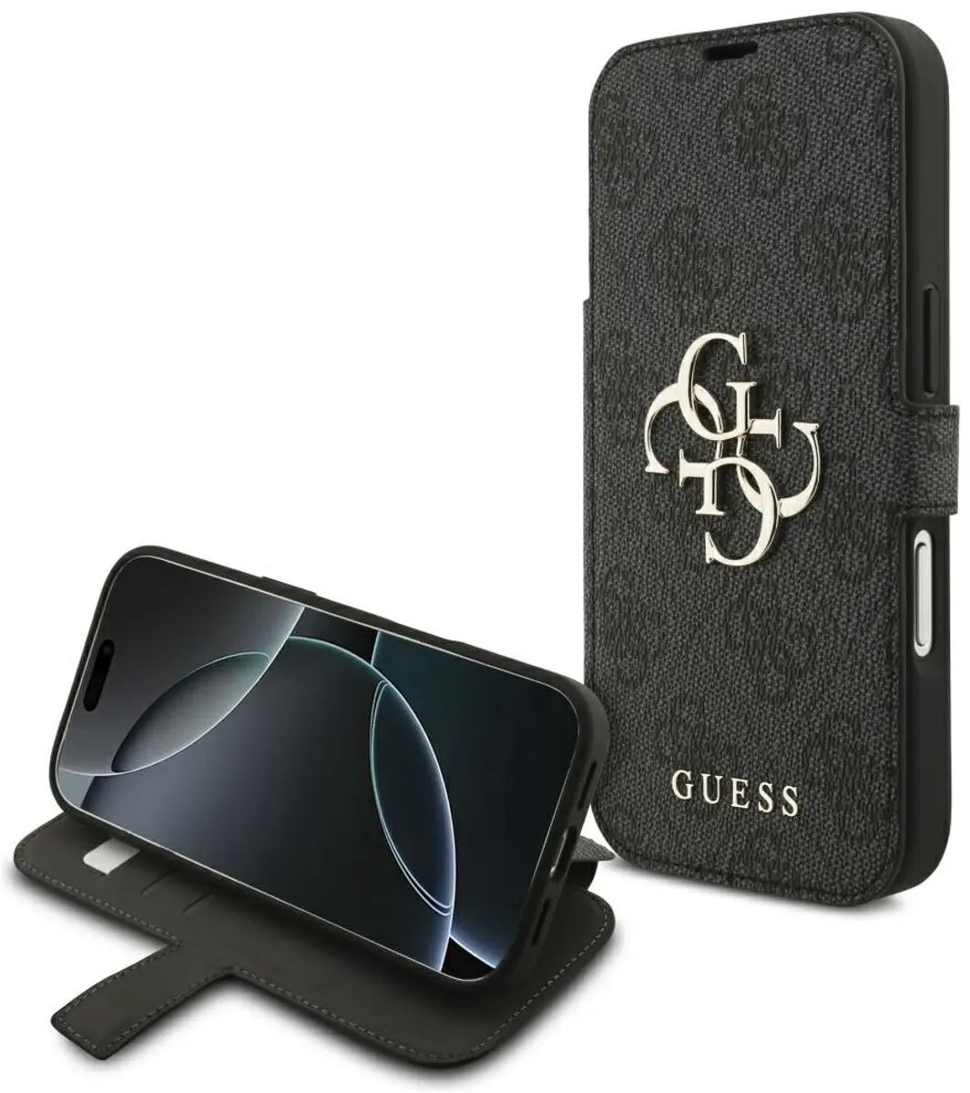 GUESS 4G Big Metal Logo Book Wallet Case