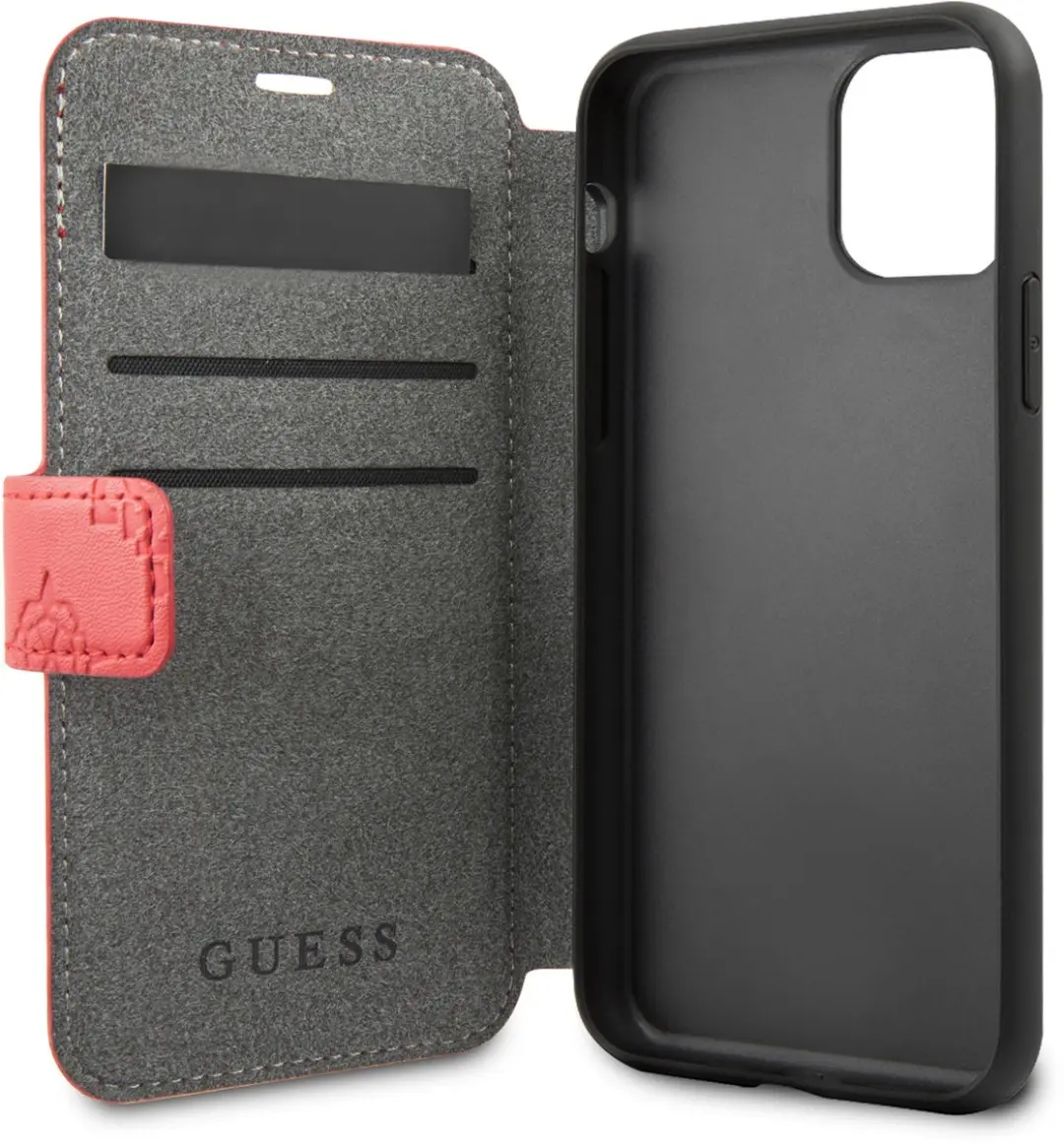 GUESS iPhone 11 Pro Hoesje S212-2 - Rood - 3 Pasjes
