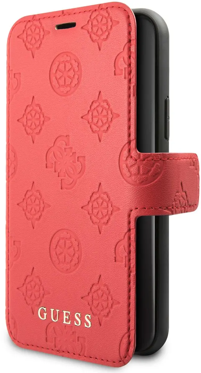 GUESS iPhone 11 Pro Hoesje S212-2 - Rood - 3 Pasjes