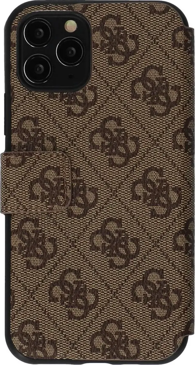 GUESS iPhone 11 Pro Hoesje - Bruin Kunstleer - 3 Pasjes