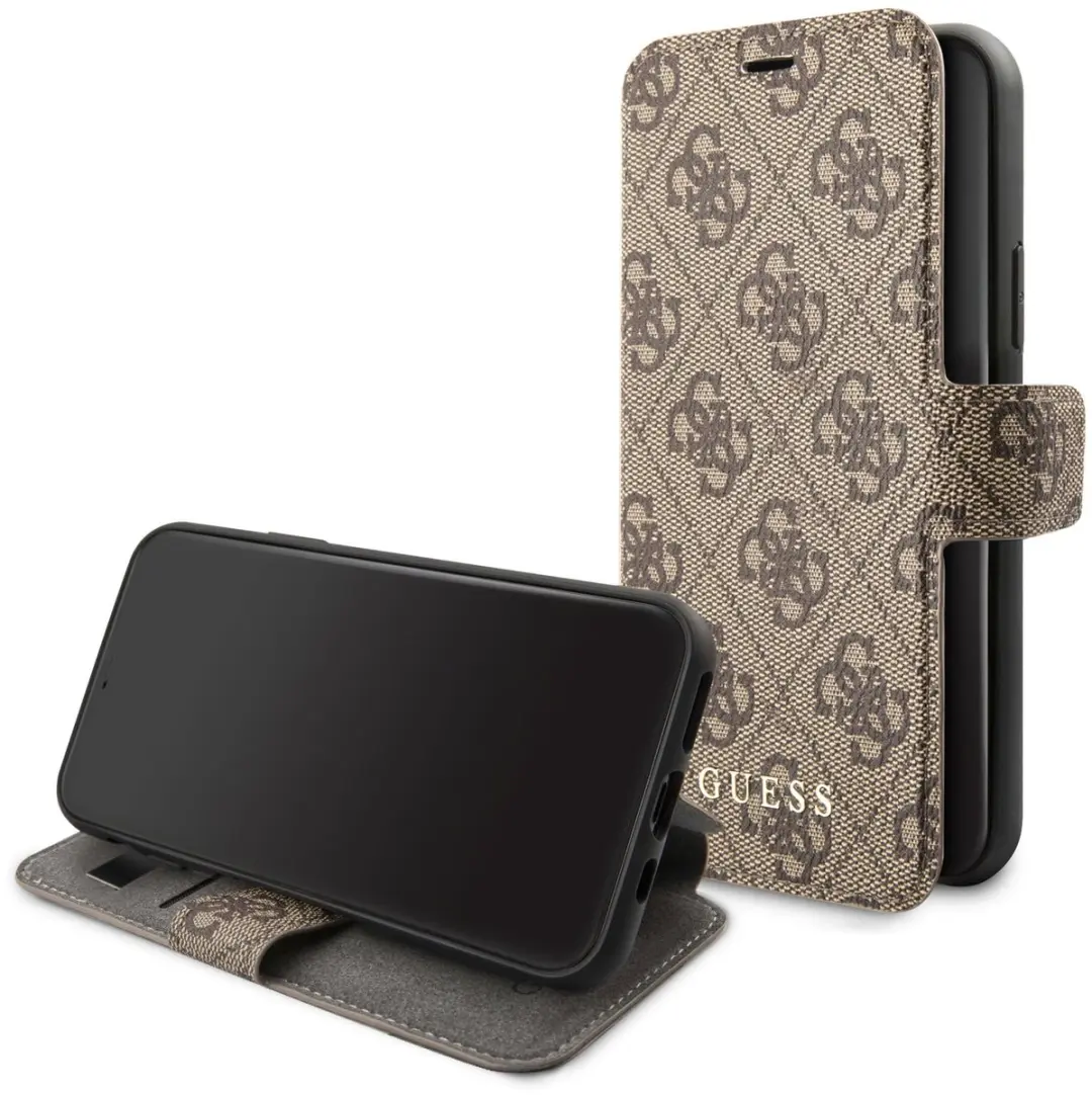 GUESS iPhone 11 Pro Hoesje - Bruin Kunstleer - 3 Pasjes