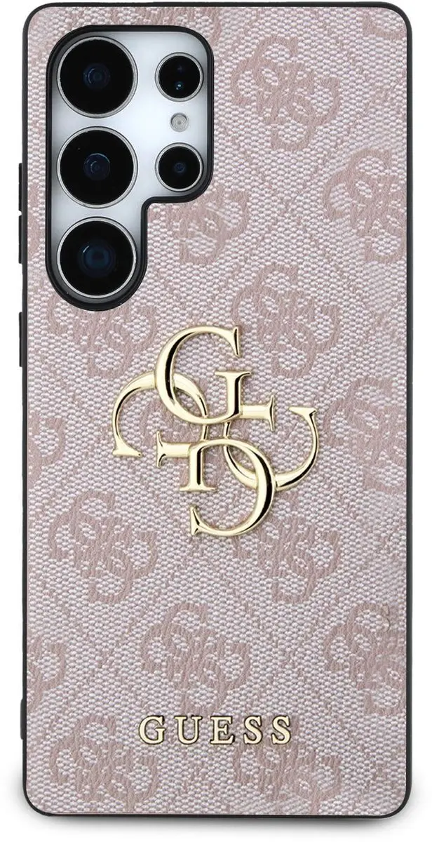 GUESS Metal Logo Hoesje Samsung Galaxy S25 Ultra - Roze - MPN 13274