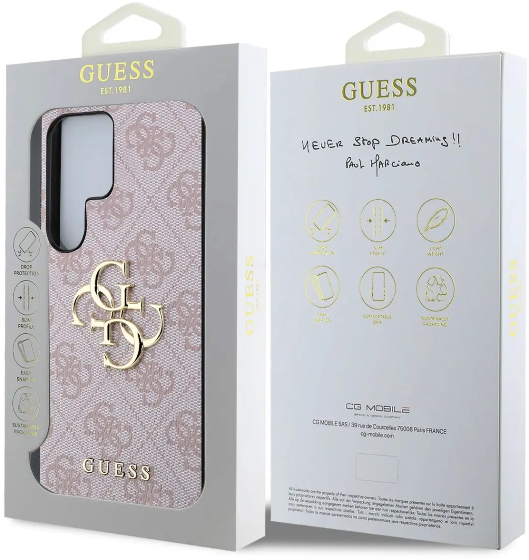 GUESS Metal Logo Hoesje Samsung Galaxy S25 Ultra - Roze - MPN 13274 - afbeelding 6 van 6