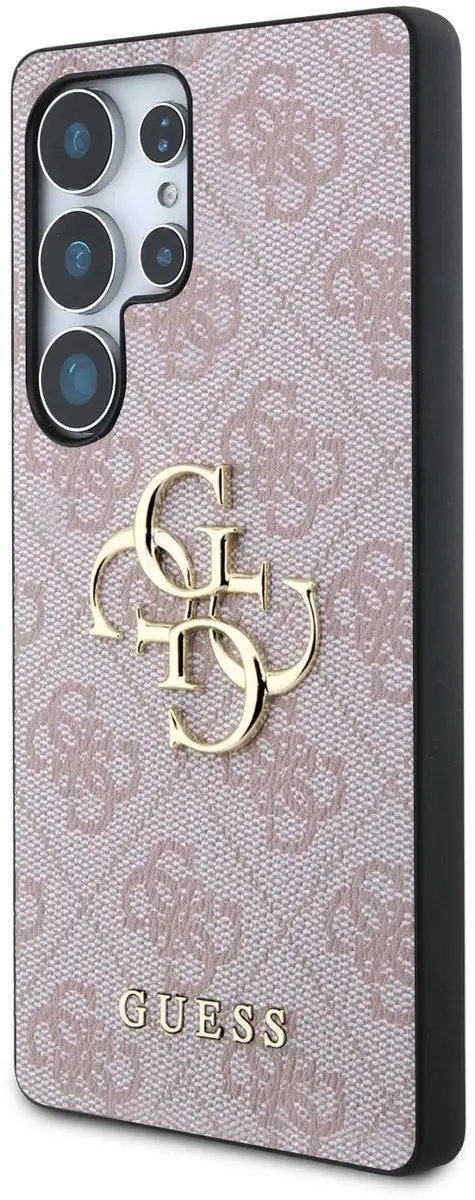 GUESS Metal Logo Hoesje Samsung Galaxy S25 Ultra - Roze - MPN 13274
