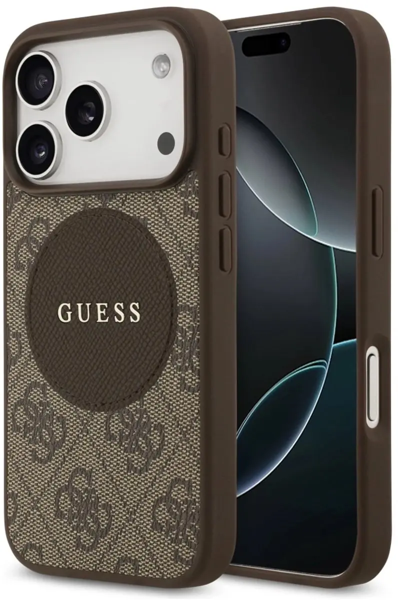 Guess Case 4G Circle Classic Logo iPhone 17 Pro - MagSafe - Zwart