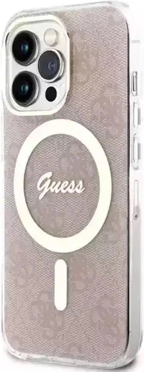Guess 4G Back Case MagSafe iPhone 13 Pro - Roze