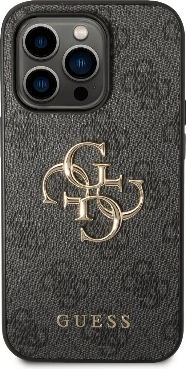 Guess iPhone 14 Pro Max Telefoonhoesje - Grijs - MagSafe