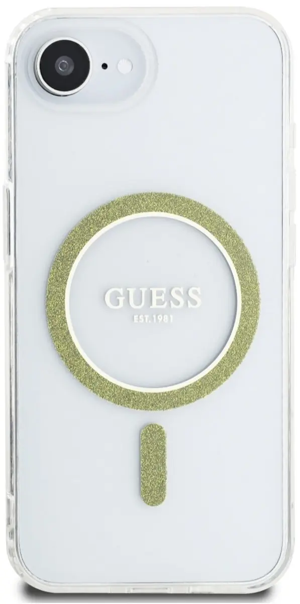 GUESS MagSafe Hoesje iPhone 16e - Transparant - GUHMPSE4HFGERET