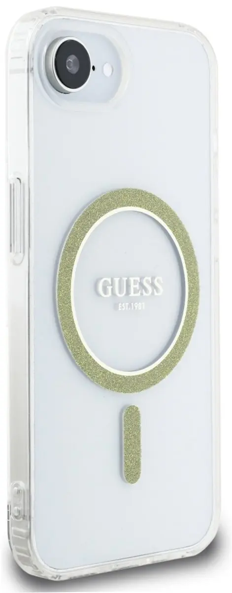GUESS MagSafe Hoesje iPhone 16e - Transparant - GUHMPSE4HFGERET