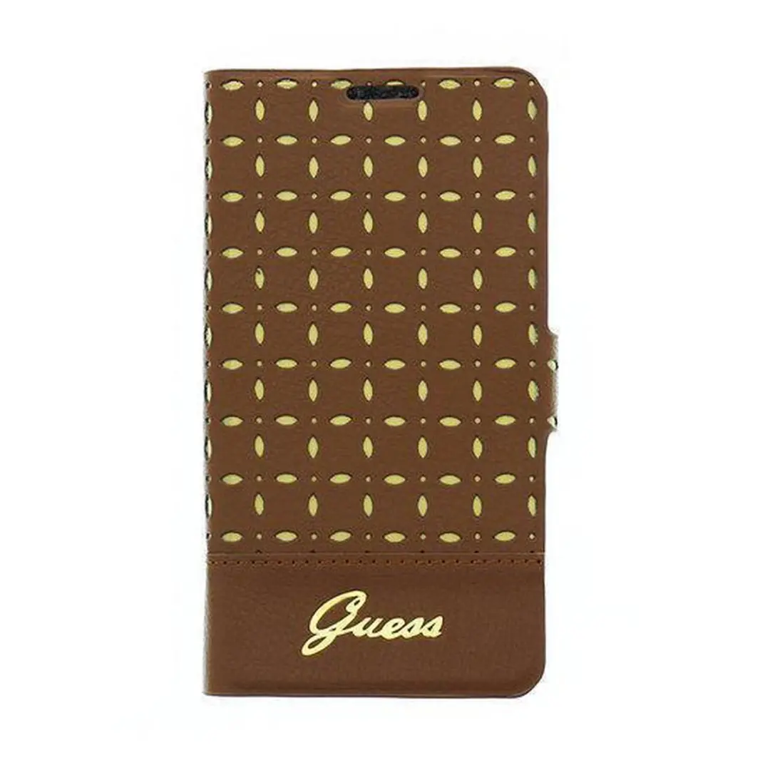 GUESS Gianina Samsung Galaxy S4 Hoesje - Cognacbruin - PCNL-Ntech40395