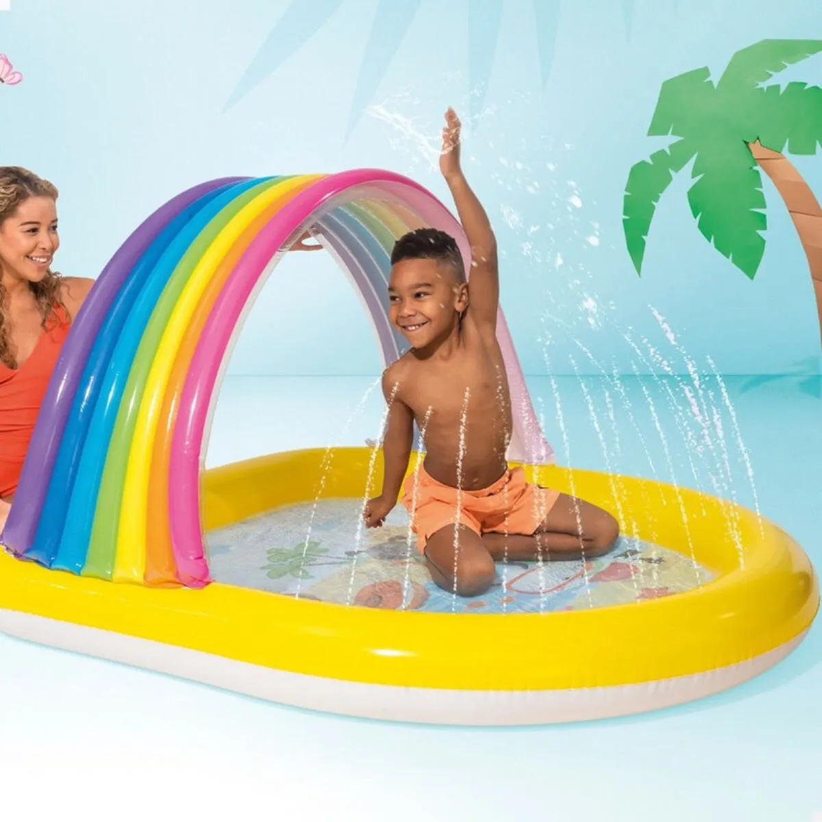Intex Zwembad 130cm - I03402830 - Geel/Groen/Paars/Rozeblauw