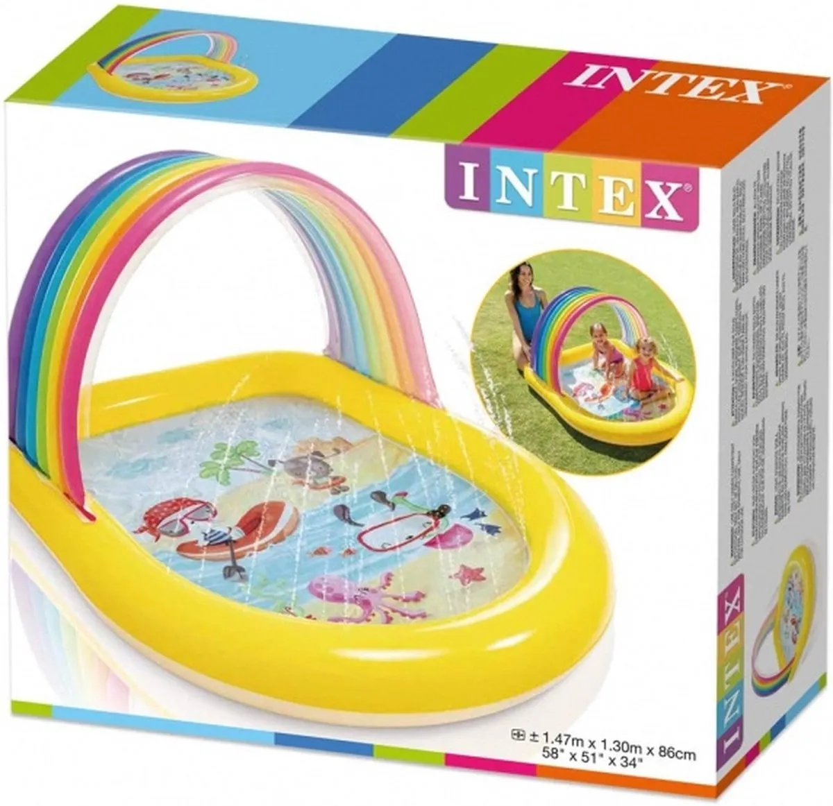 Intex Rainbow Arch Spray Pool 147 × 130 × 86 cm - afbeelding 6 van 6