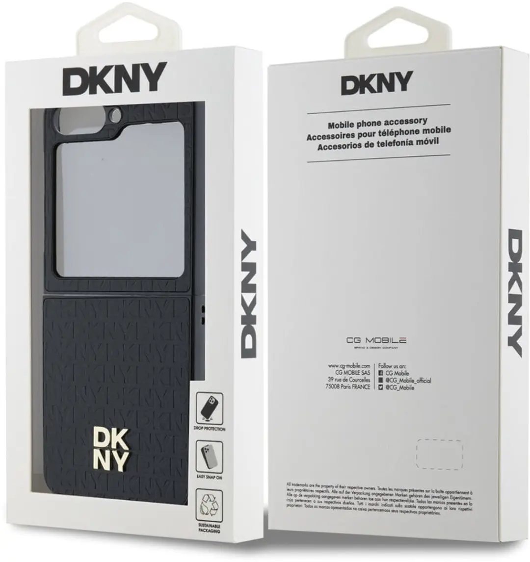 DKNY Hoes Samsung Galaxy Z Flip 6 Stack Logo - Zwart