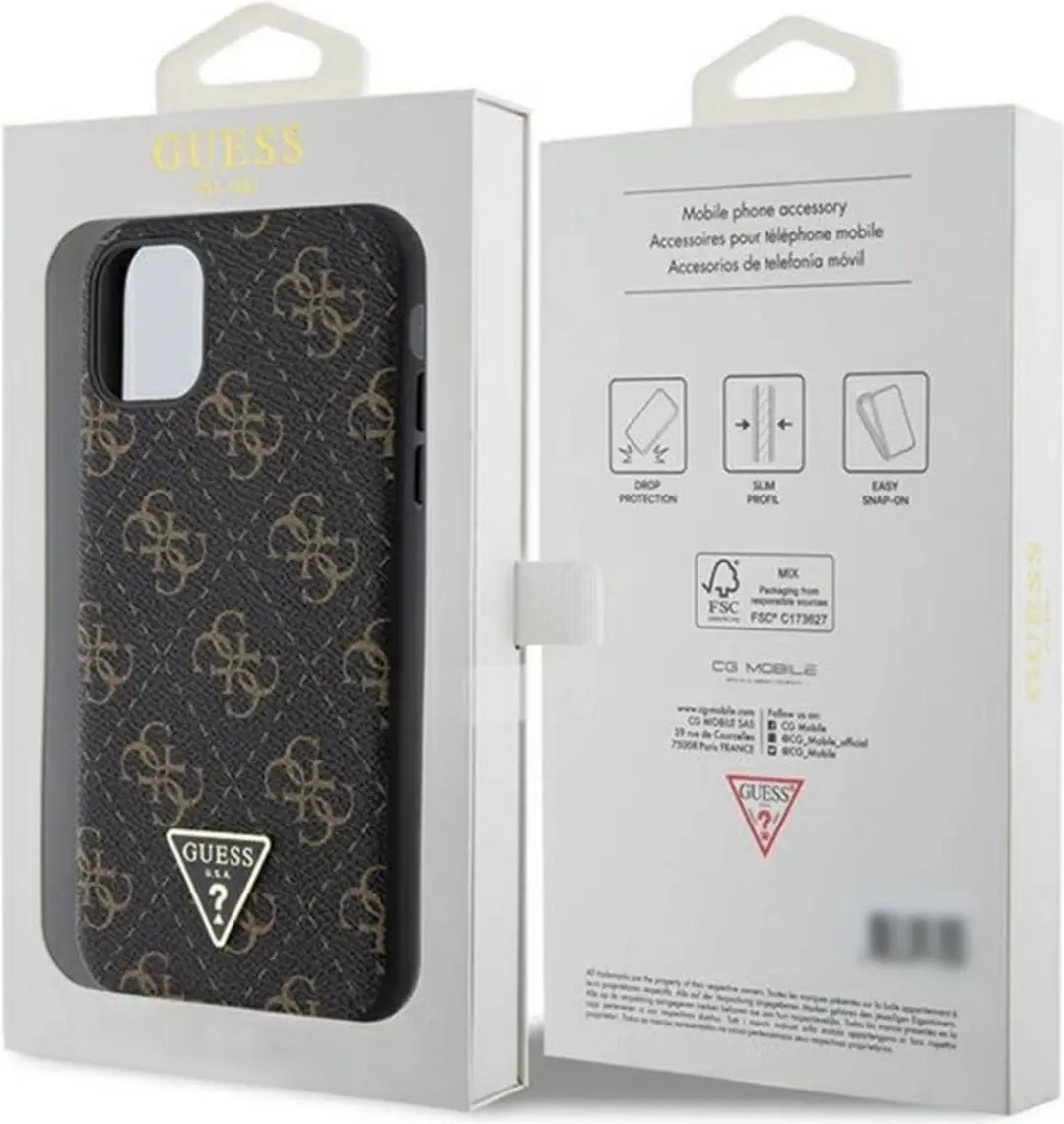 GUESS 4G Triangle Logo Hoesje - iPhone 11/XR - Zwart