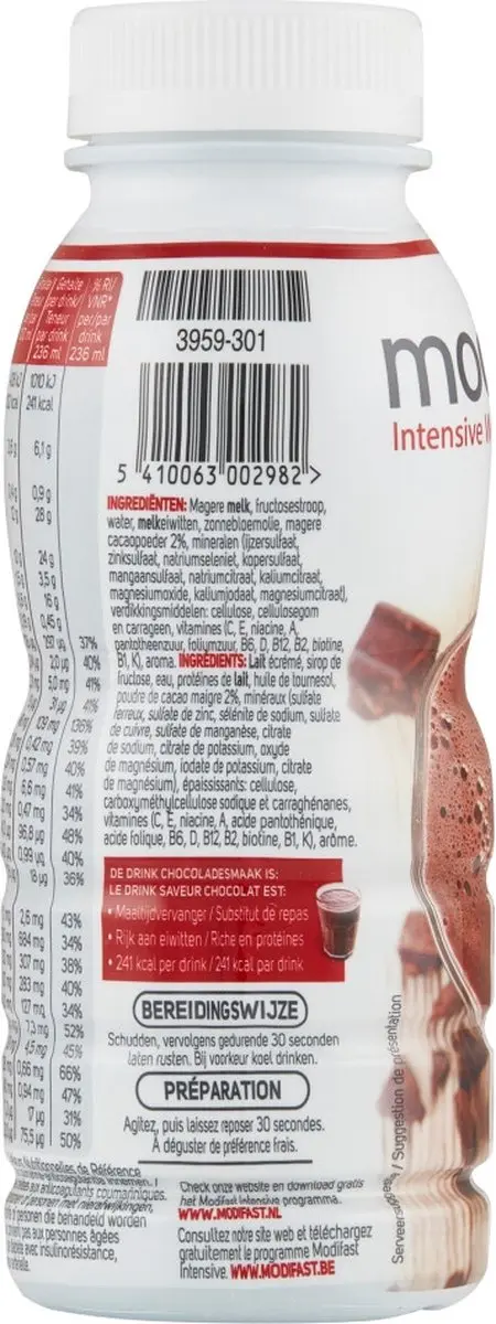 Modifast Intensive Afslankdrink Chocolade - 8x236ml