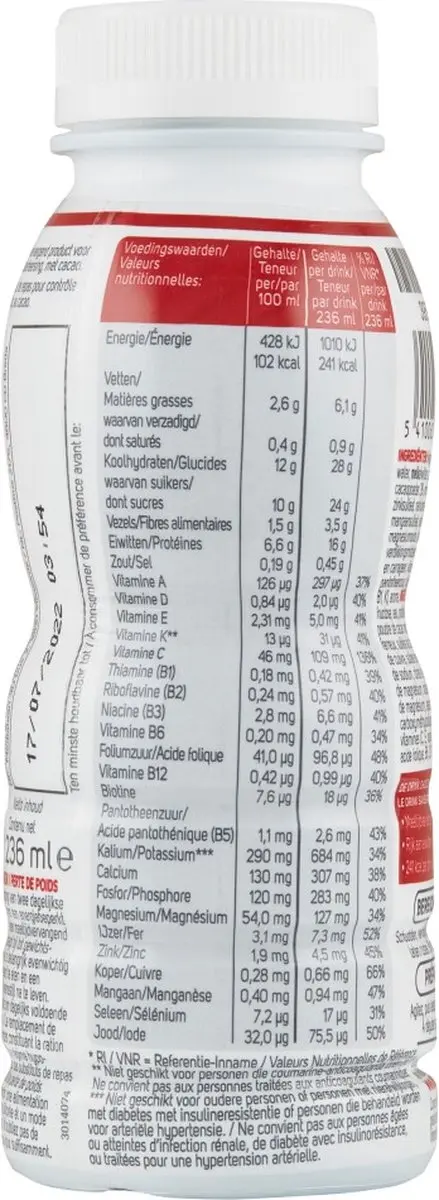 Modifast Intensive Afslankdrink Chocolade - 8x236ml