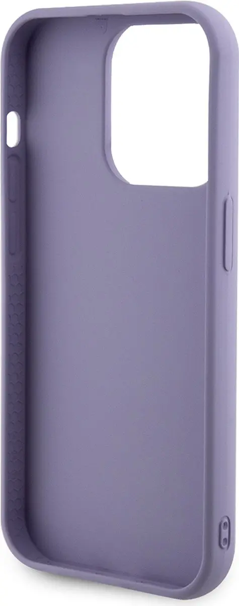 GUESS Sequins Script Logo Hoesje iPhone 15 Pro Max - Paars GUHCP15XPSFDGSU