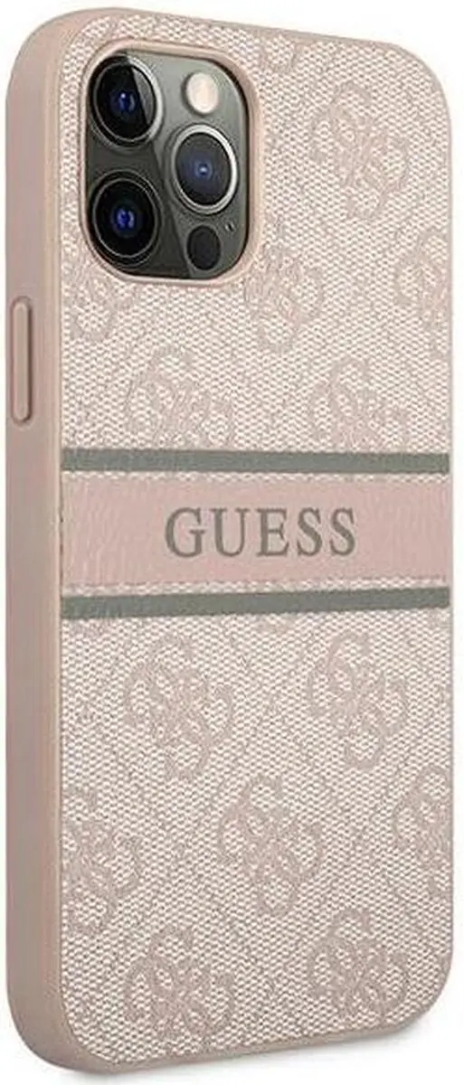 GUESS Hoesje iPhone 12/12 Pro - Roze Patroon