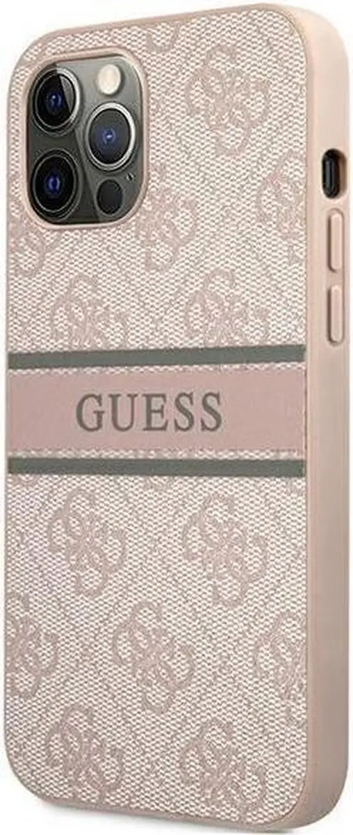GUESS Hoesje iPhone 12/12 Pro - Roze Patroon