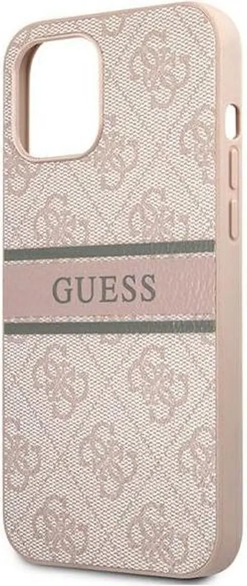 GUESS Hoesje iPhone 12/12 Pro - Roze Patroon