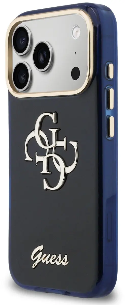 GUESS IML 4G Script Metal Logo Backcover 14695 - Blauw