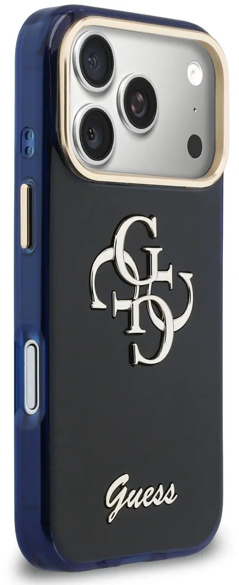 GUESS IML 4G Script Metal Logo Backcover 14695 - Blauw