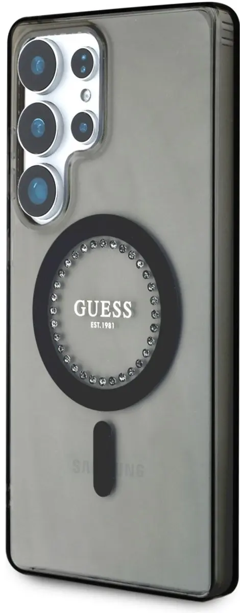 GUESS IML Hoesje Samsung Galaxy S25 Ultra - Zwart - GUHMS25LPFTDTEK